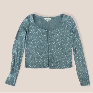 Pink Rose cardigan with crop tank